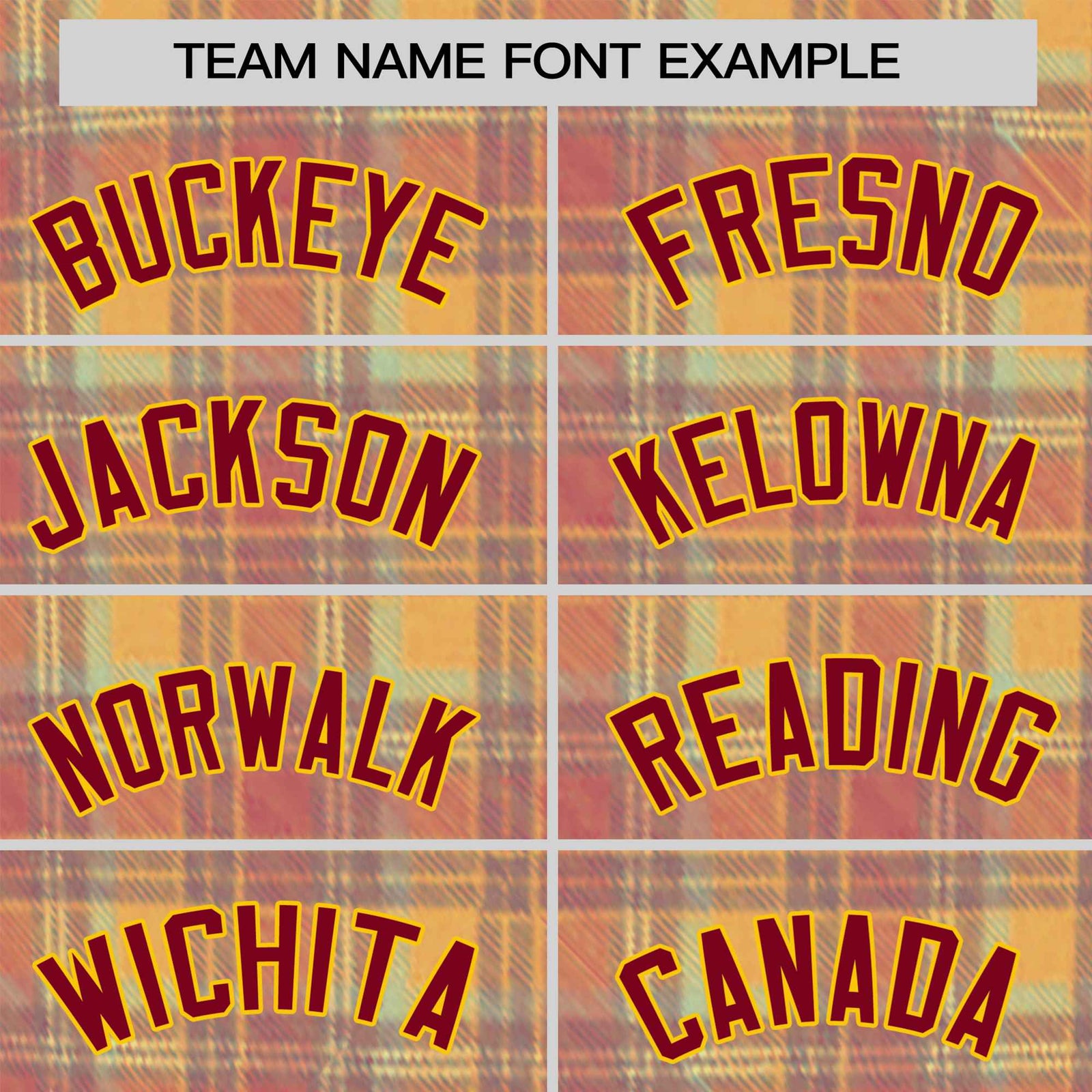 Custom Orange Yellow Personalized Plaid Design Authentic Baseball Jersey