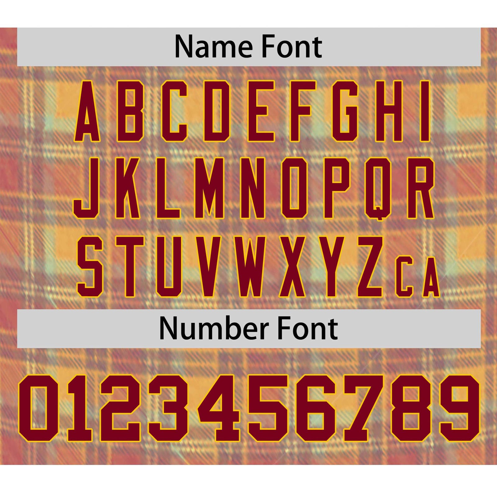 Custom Orange Yellow Personalized Plaid Design Authentic Baseball Jersey