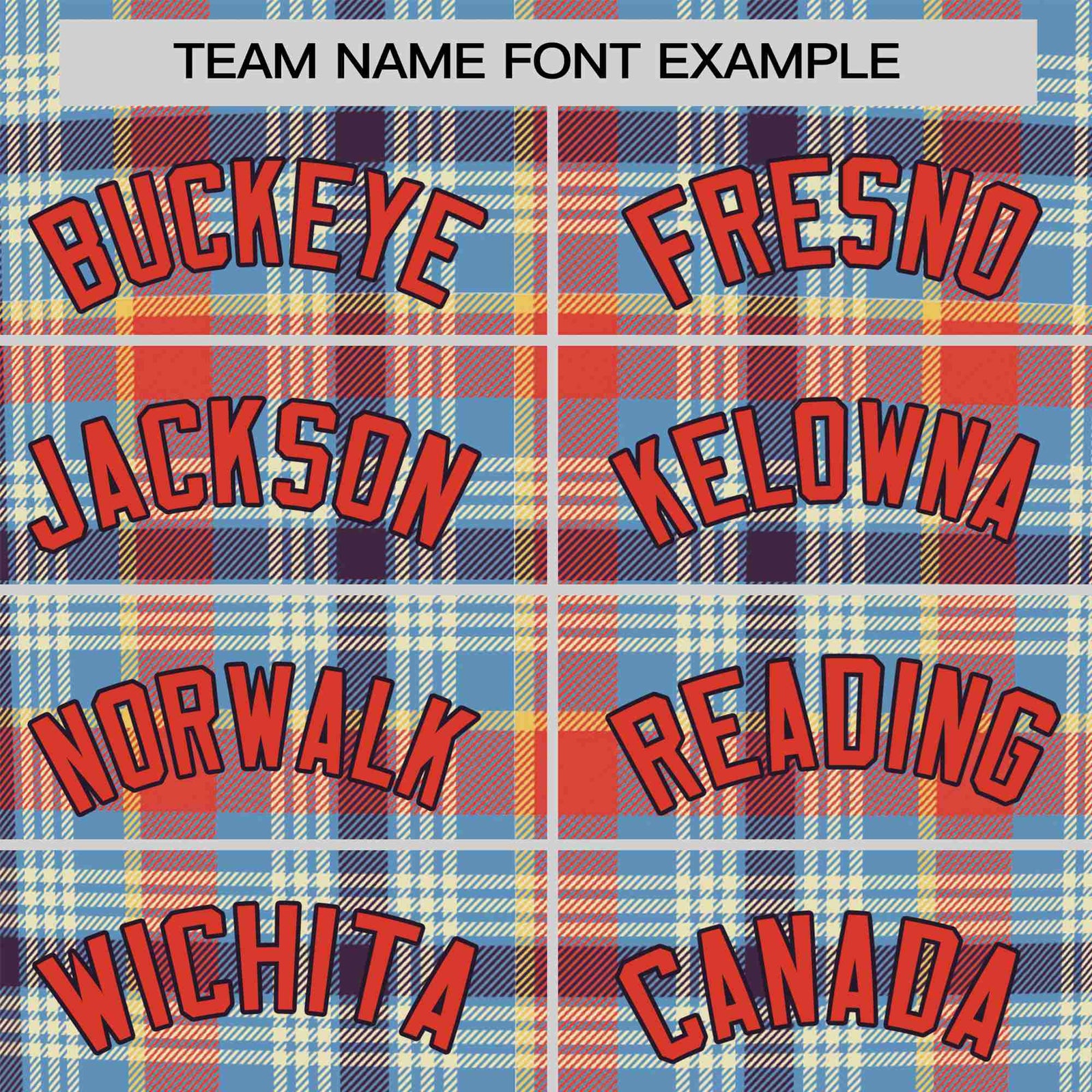 Custom Light Blue Orange Personalized Plaid Design Authentic Baseball Jersey