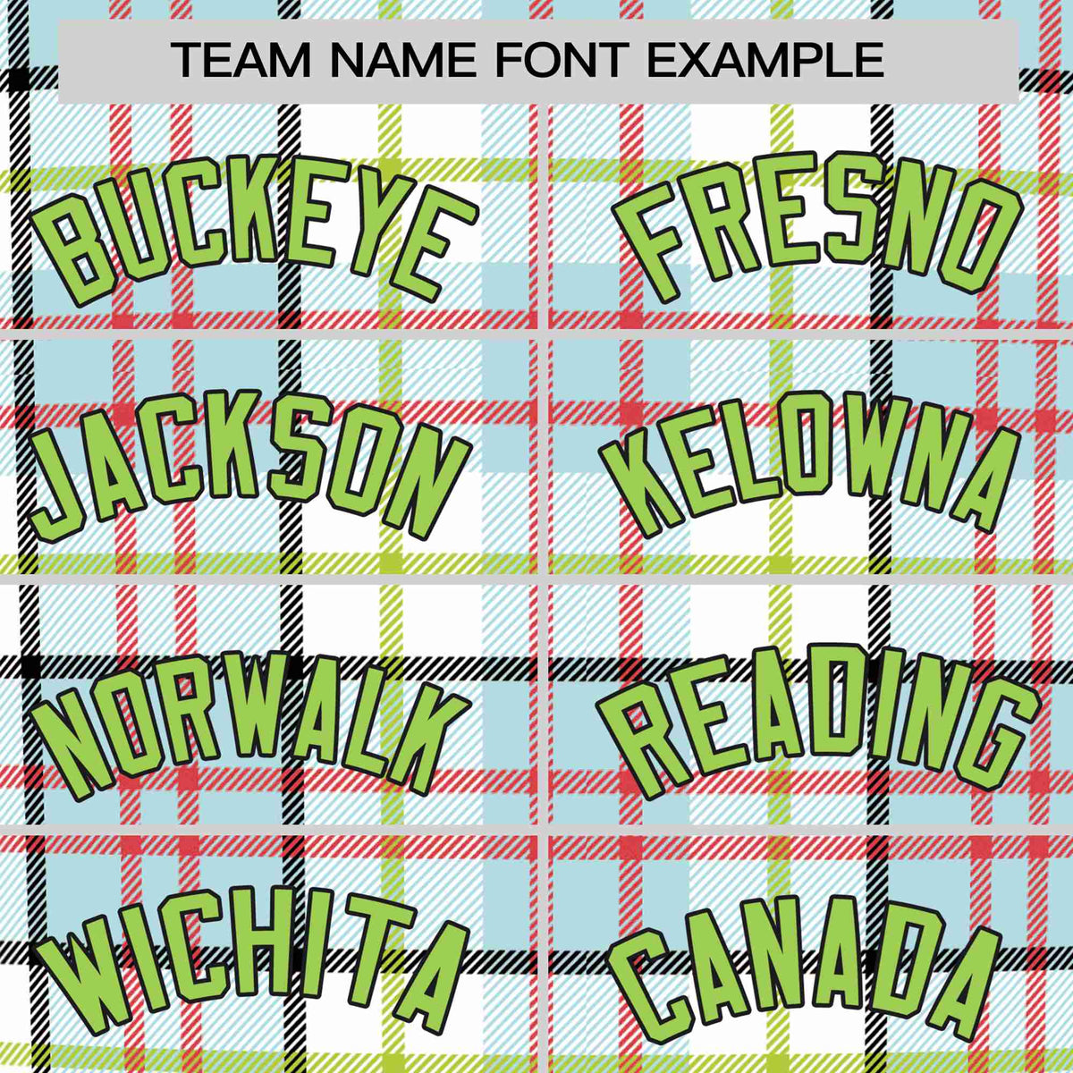 Custom White Neon Green-Red Personalized Plaid Design Authentic Baseball Jersey