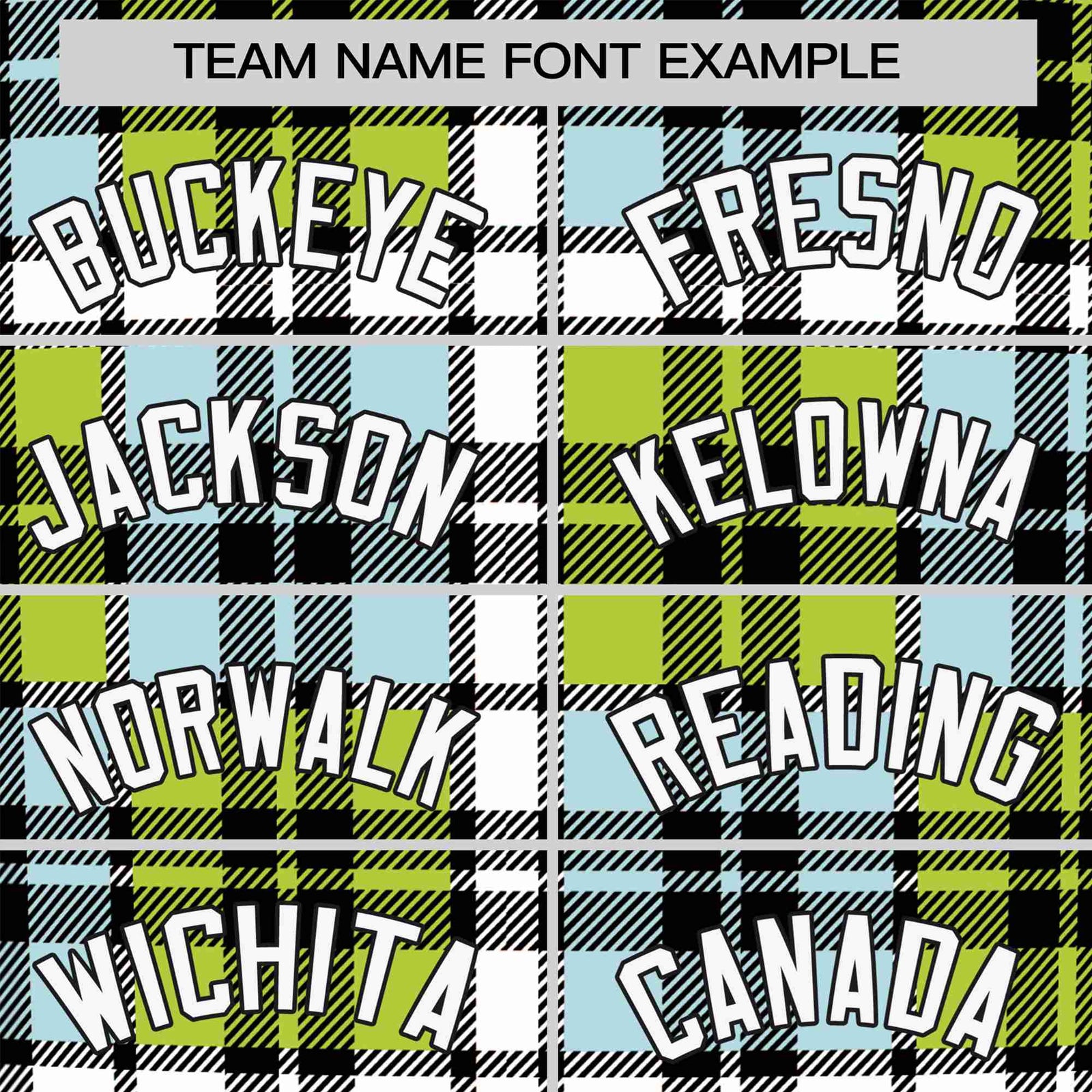 Custom Neon Green Light Blue Personalized Plaid Design Authentic Baseball Jersey