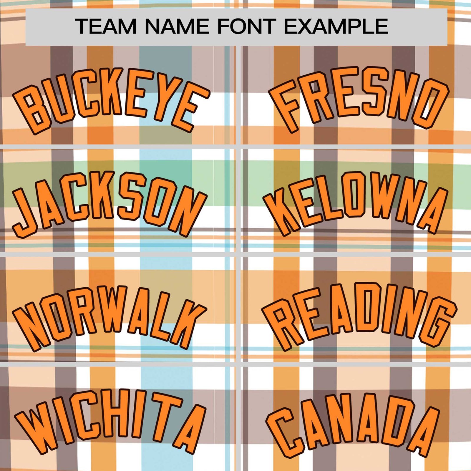 Custom Orange Gray Blue Personalized Plaid Design Authentic Baseball Jersey