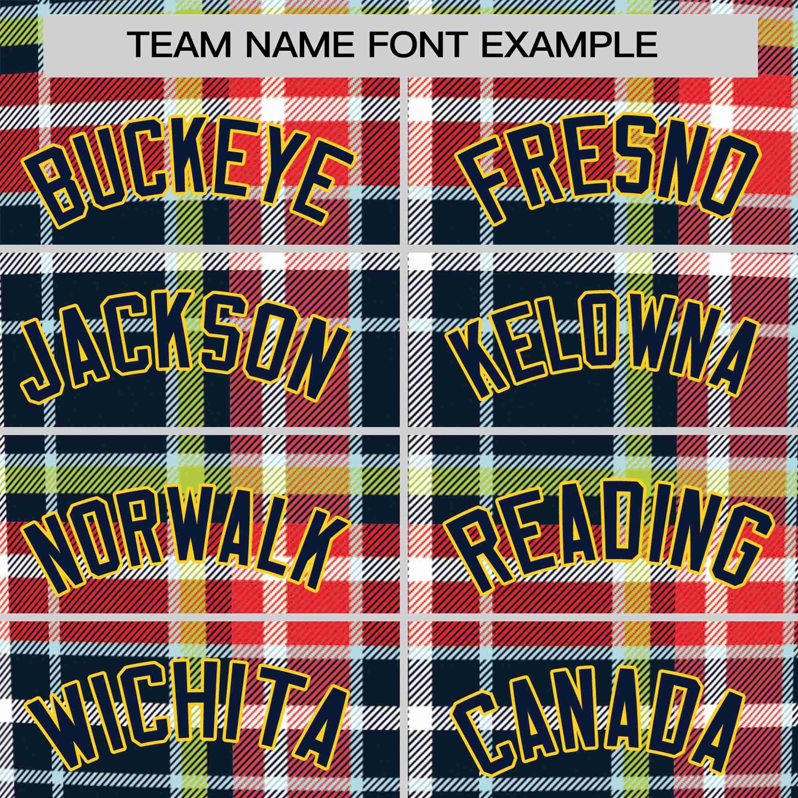 Custom Red Navy-Neon Green Personalized Plaid Design Authentic Baseball Jersey
