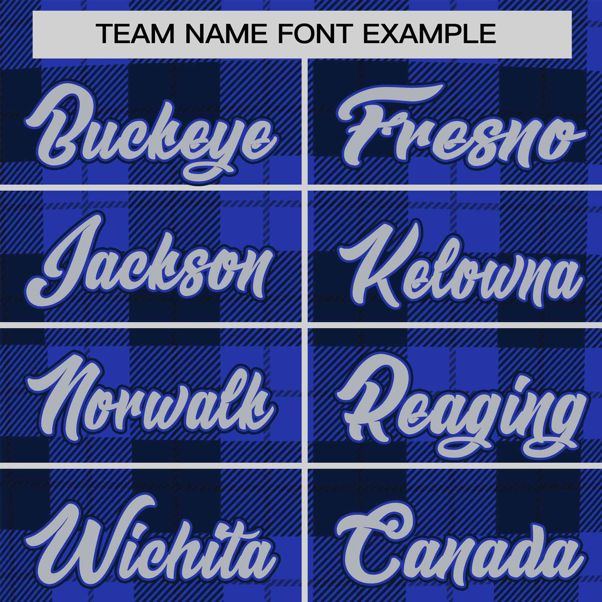 Custom Royal Navy Personalized Plaid Design Authentic Baseball Jersey