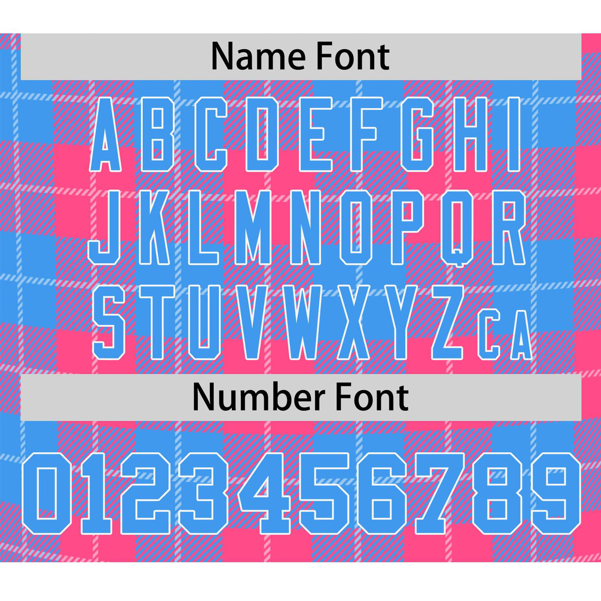 Custom Pink Powder Blue Personalized Plaid Design Authentic Baseball Jersey