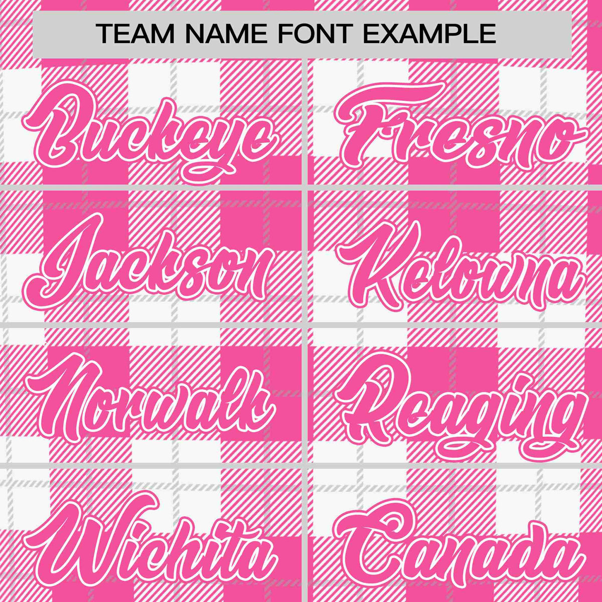 Custom Pink White Personalized Plaid Design Authentic Baseball Jersey