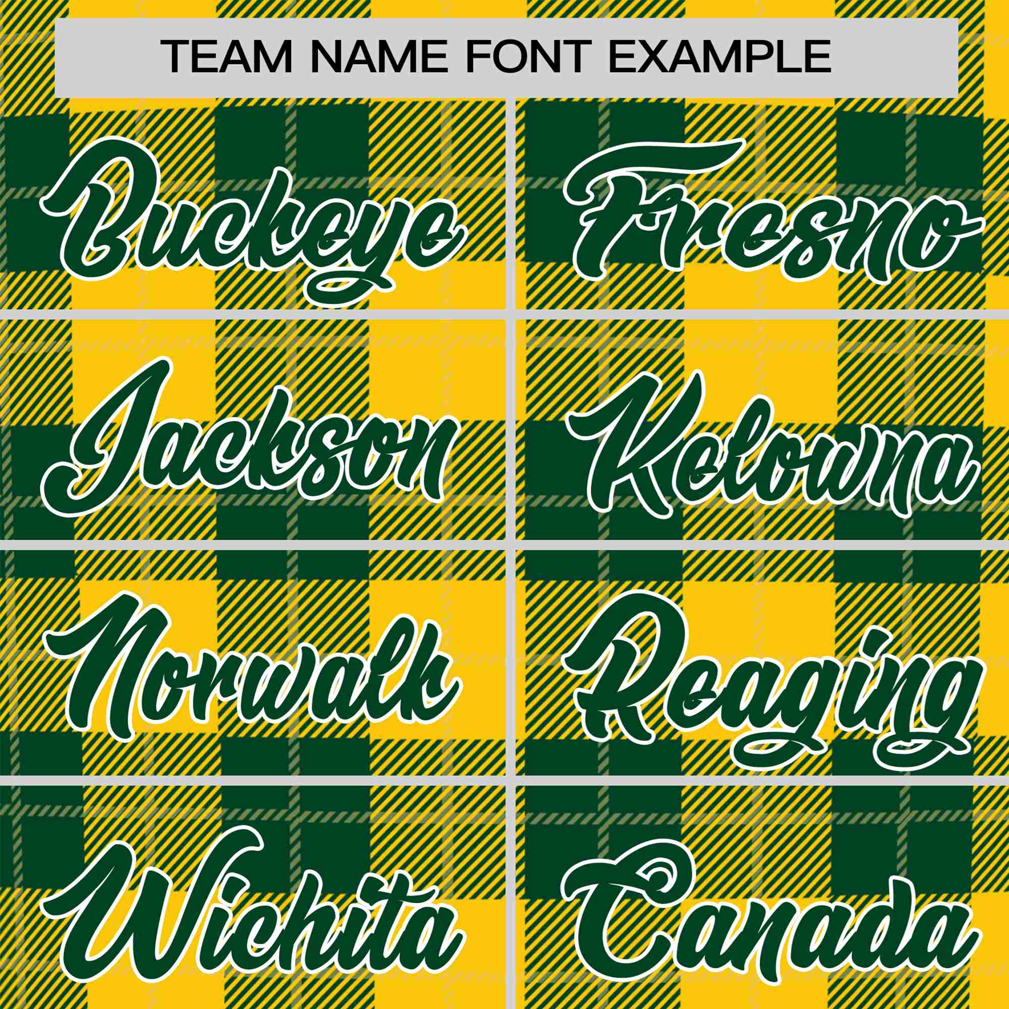 Custom Yellow Green Personalized Plaid Design Authentic Baseball Jersey