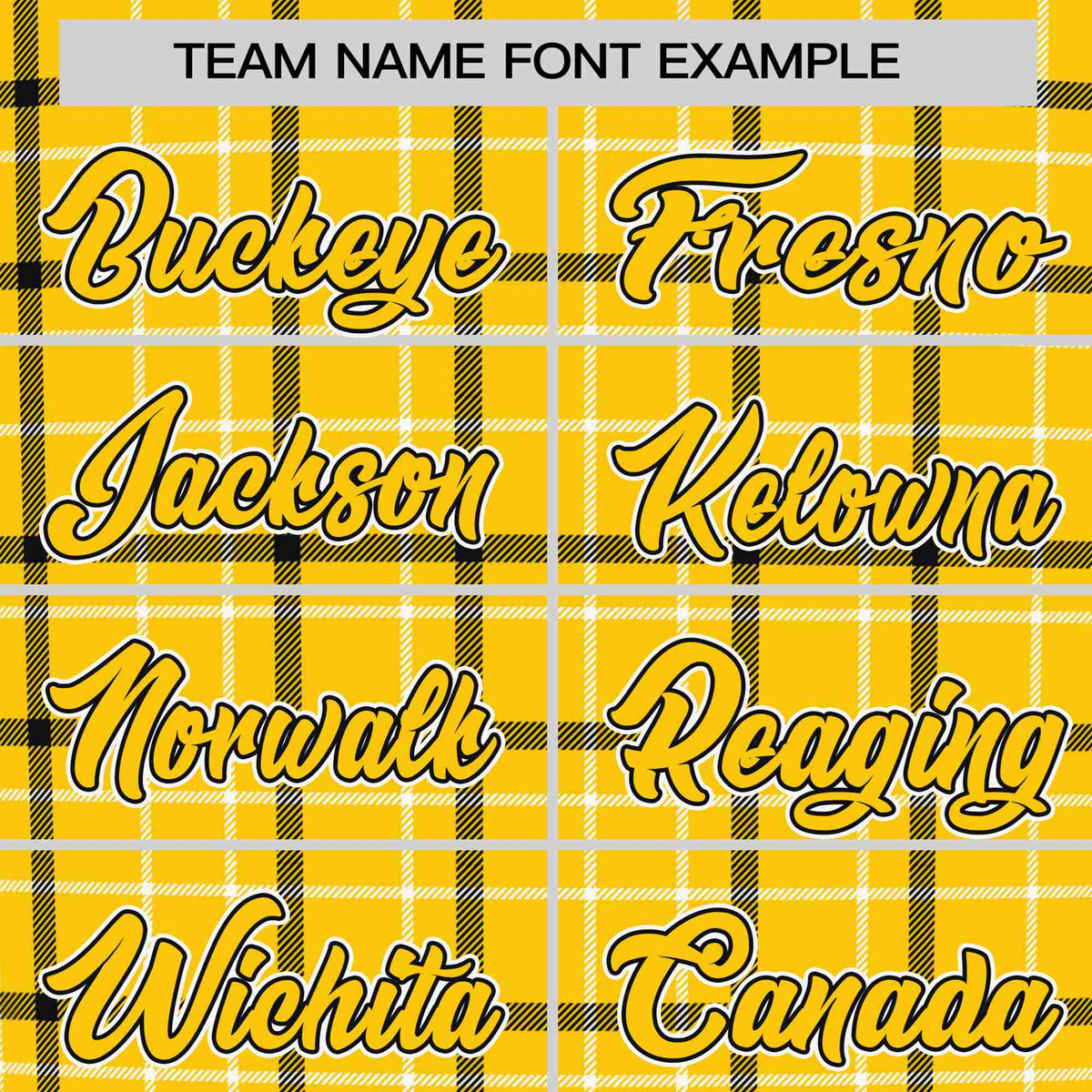 Custom Gold Black Personalized Plaid Design Authentic Baseball Jersey