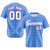 Custom Powder Blue Pink Personalized Plaid Design Authentic Baseball Jersey