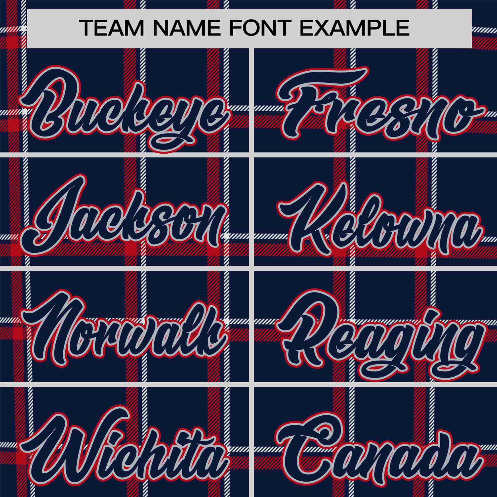 Custom Navy Red Personalized Plaid Design Authentic Baseball Jersey