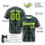 Custom Navy Neon Green Personalized Plaid Design Authentic Baseball Jersey