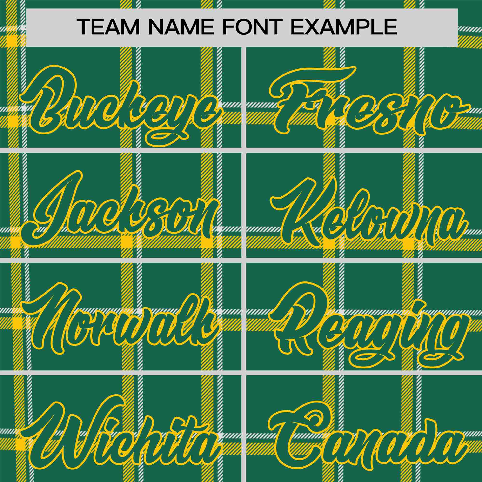 Custom Kelly Green Gold Personalized Plaid Design Authentic Baseball Jersey