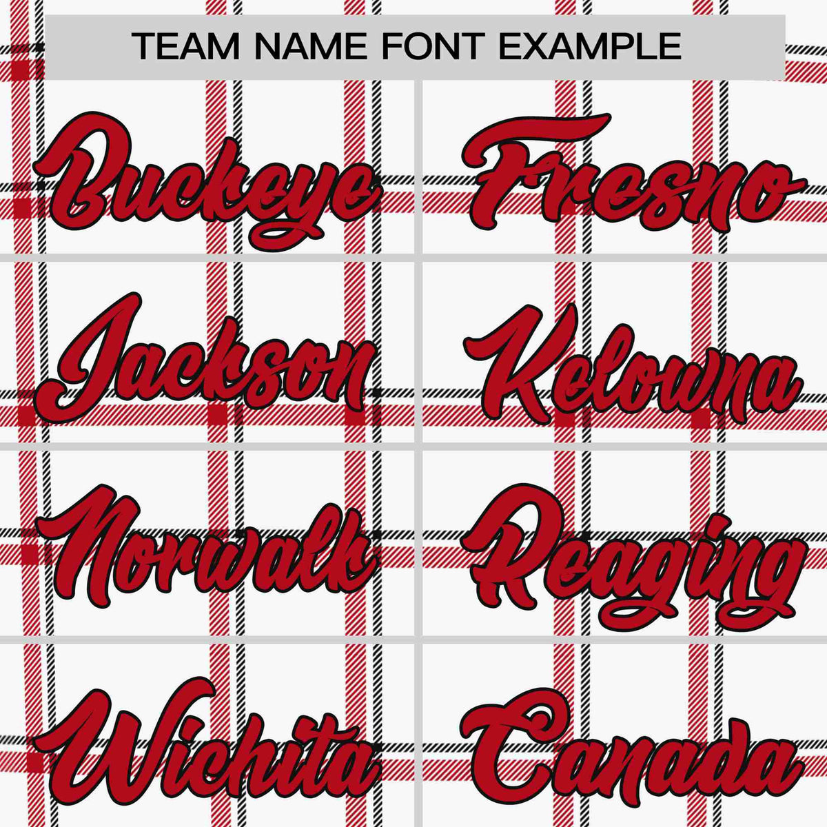 Custom White Red Personalized Plaid Design Authentic Baseball Jersey
