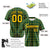 Custom Green Yellow Personalized Plaid Design Authentic Baseball Jersey