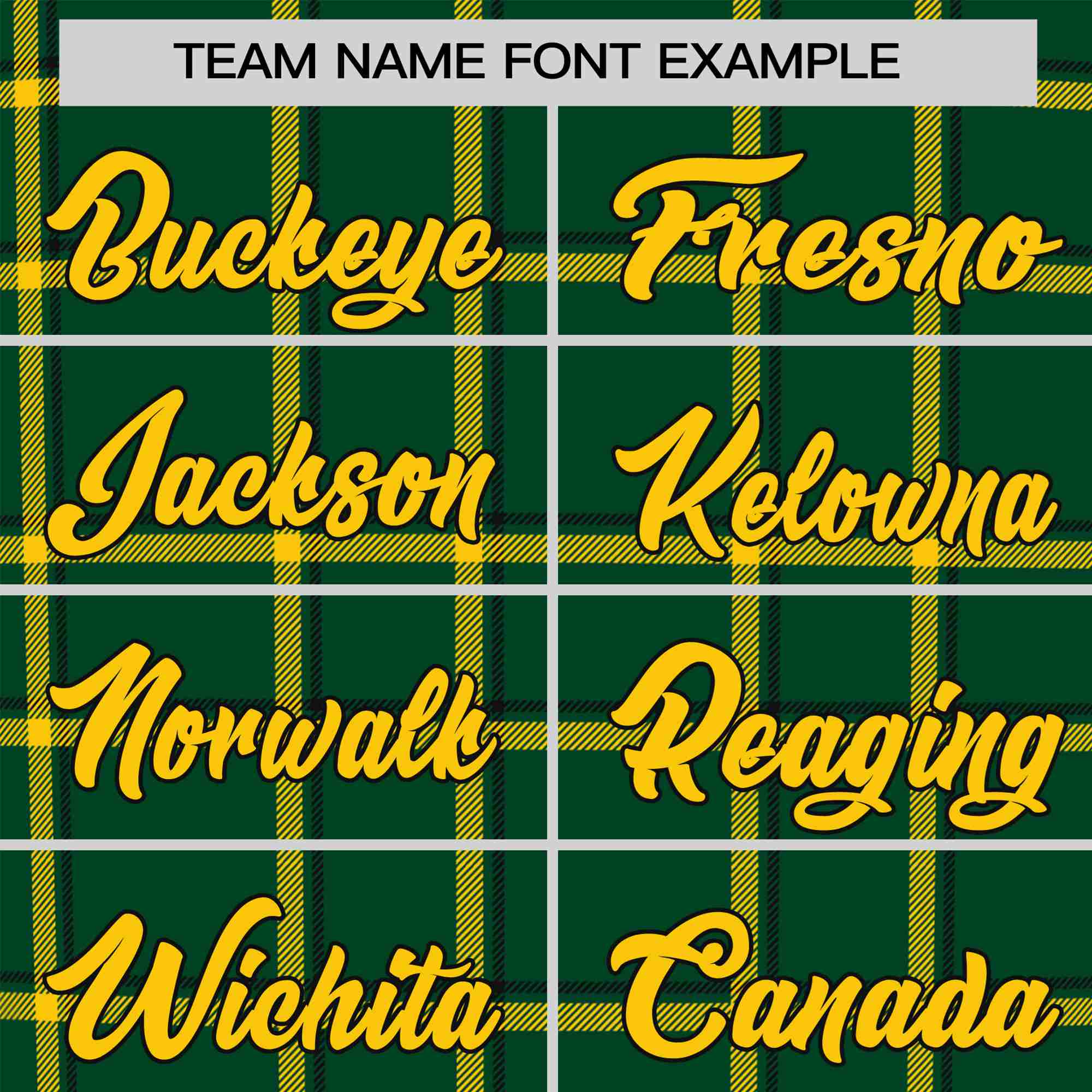 Custom Green Yellow Personalized Plaid Design Authentic Baseball Jersey