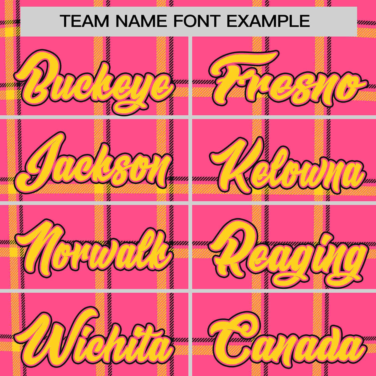 Custom Pink Gold Personalized Plaid Design Authentic Baseball Jersey