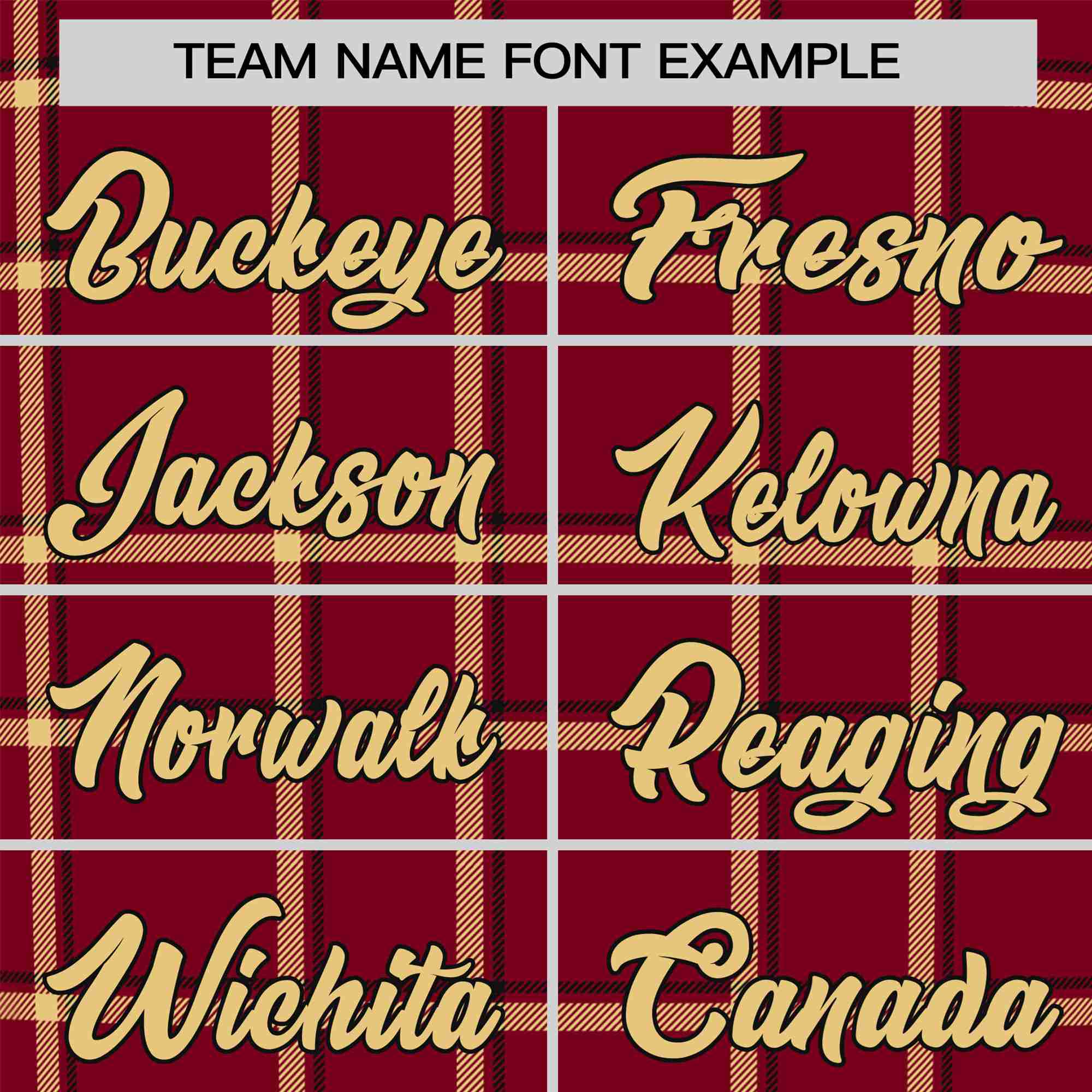 Custom Crimson Khaki Personalized Plaid Design Authentic Baseball Jersey