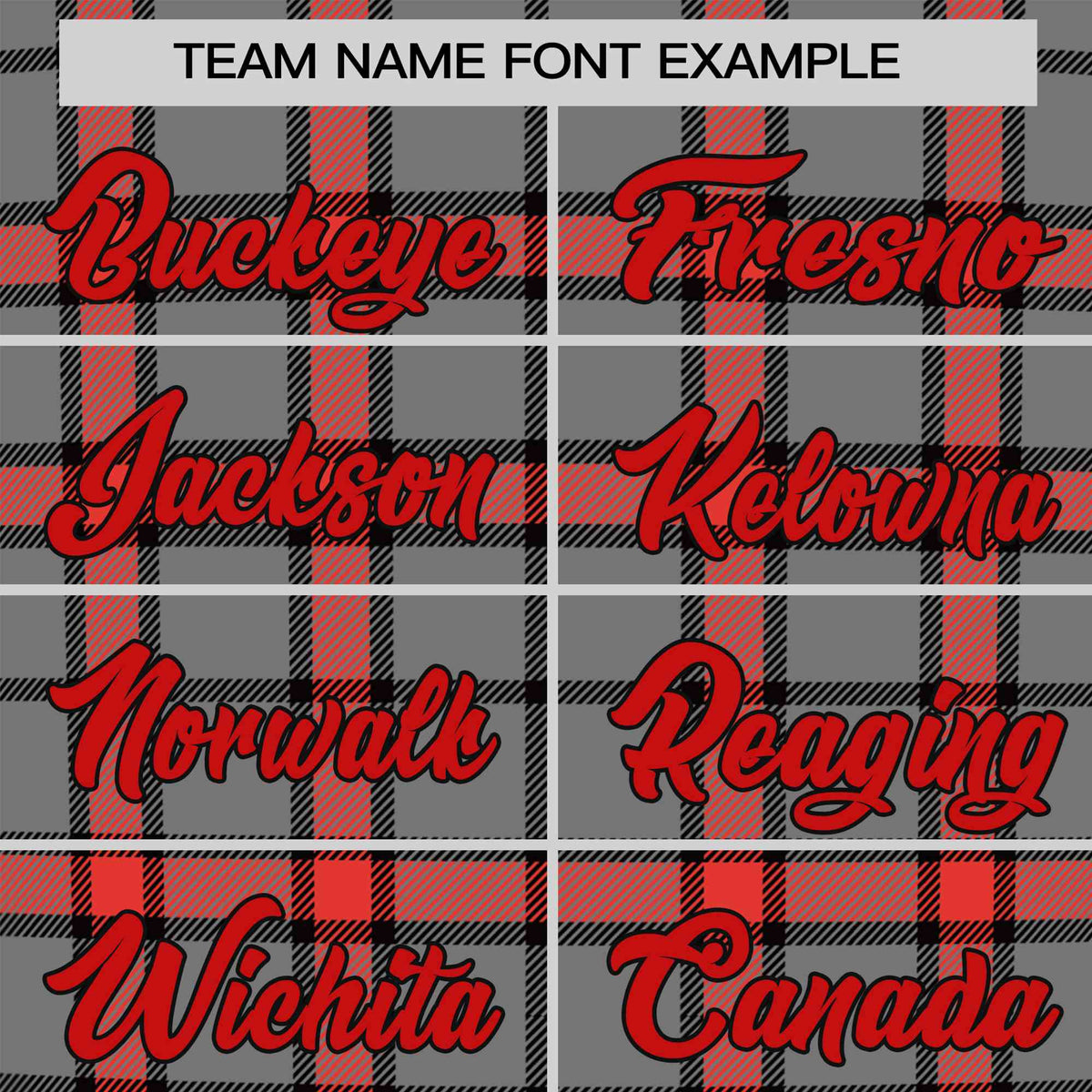 Custom Gray Red Personalized Plaid Design Authentic Baseball Jersey