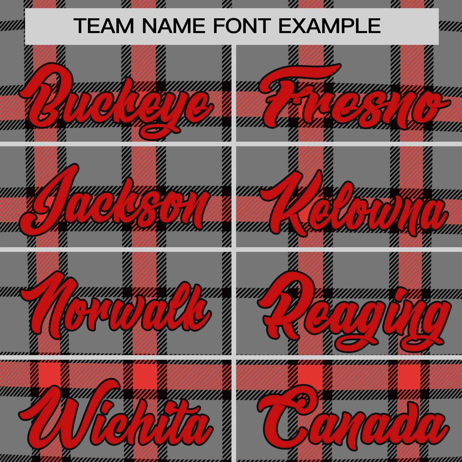 Custom Gray Red Personalized Plaid Design Authentic Baseball Jersey