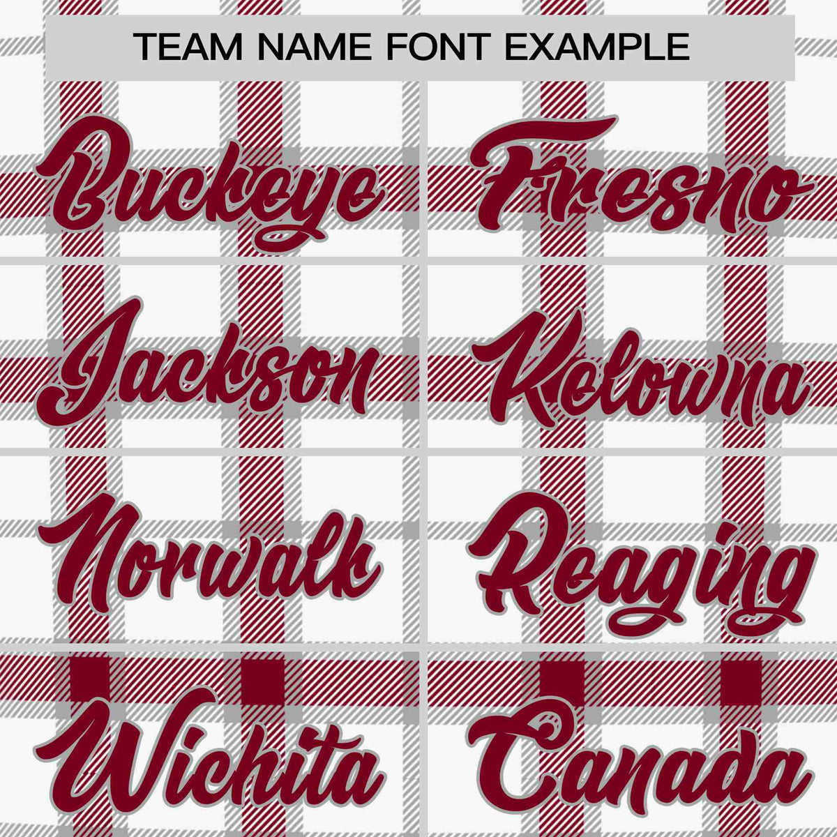 Custom White Crimson Personalized Plaid Design Authentic Baseball Jersey
