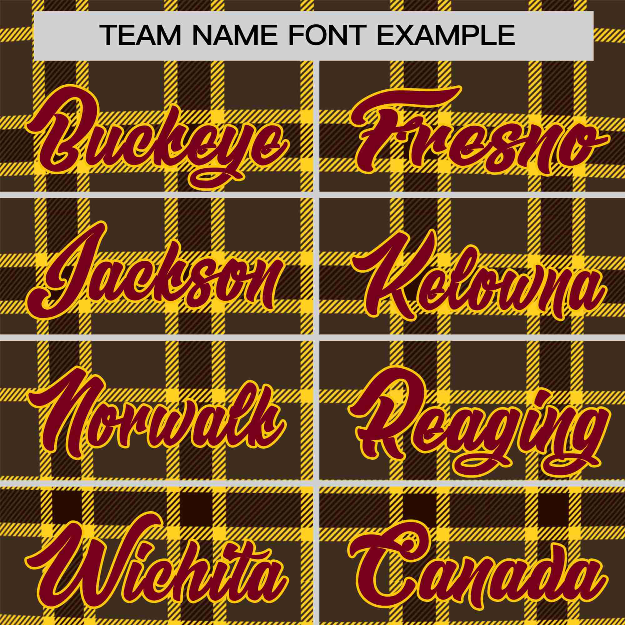 Custom Brown Gold Personalized Plaid Design Authentic Baseball Jersey