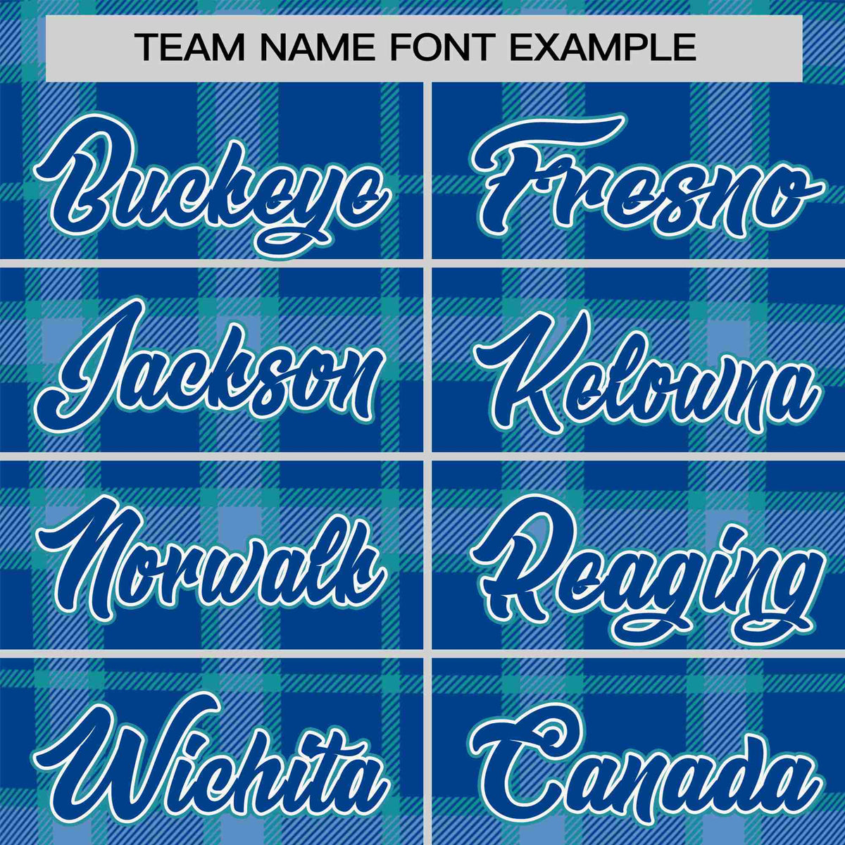 Custom Royal Blue Personalized Plaid Design Authentic Baseball Jersey