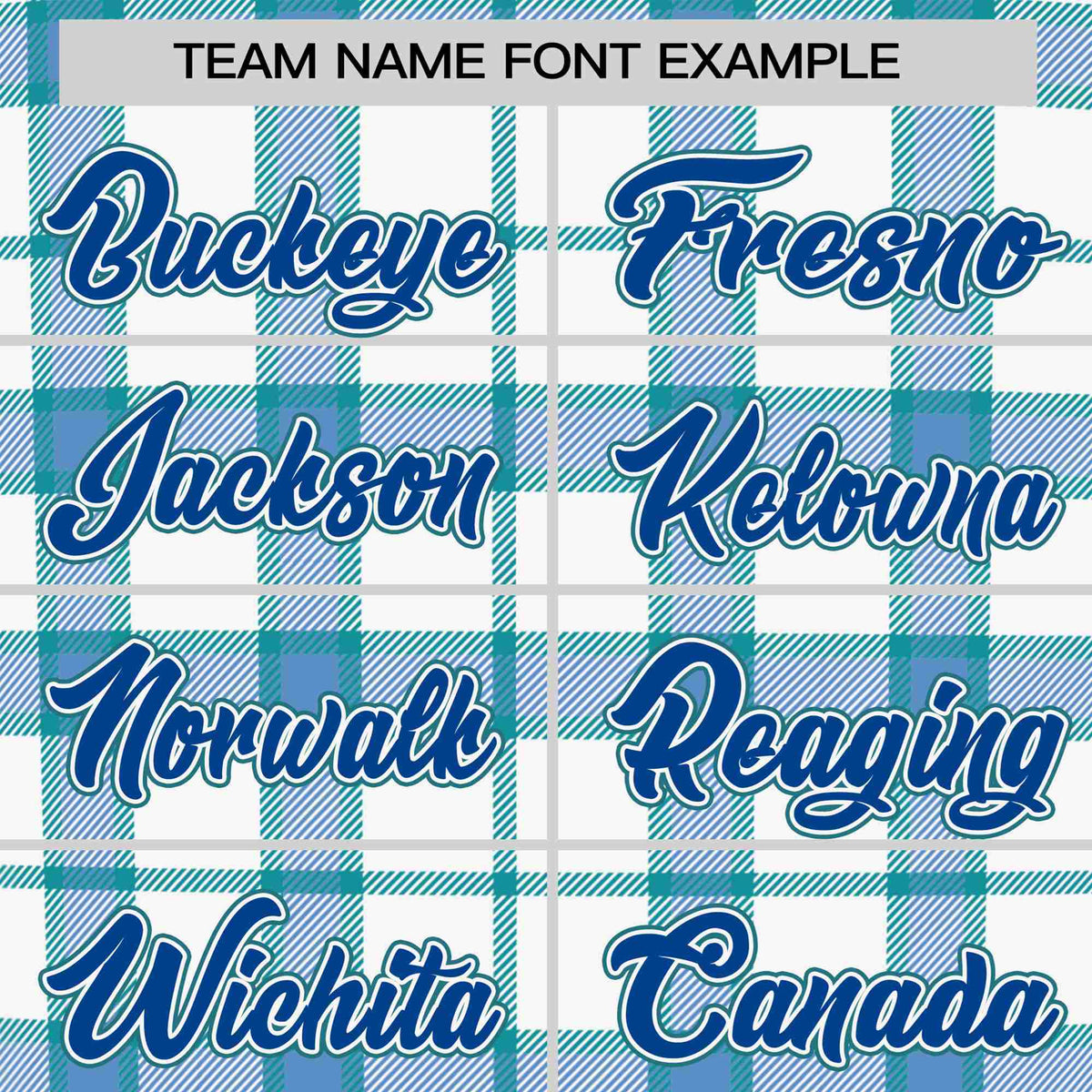 Custom White Light Blue Personalized Plaid Design Authentic Baseball Jersey