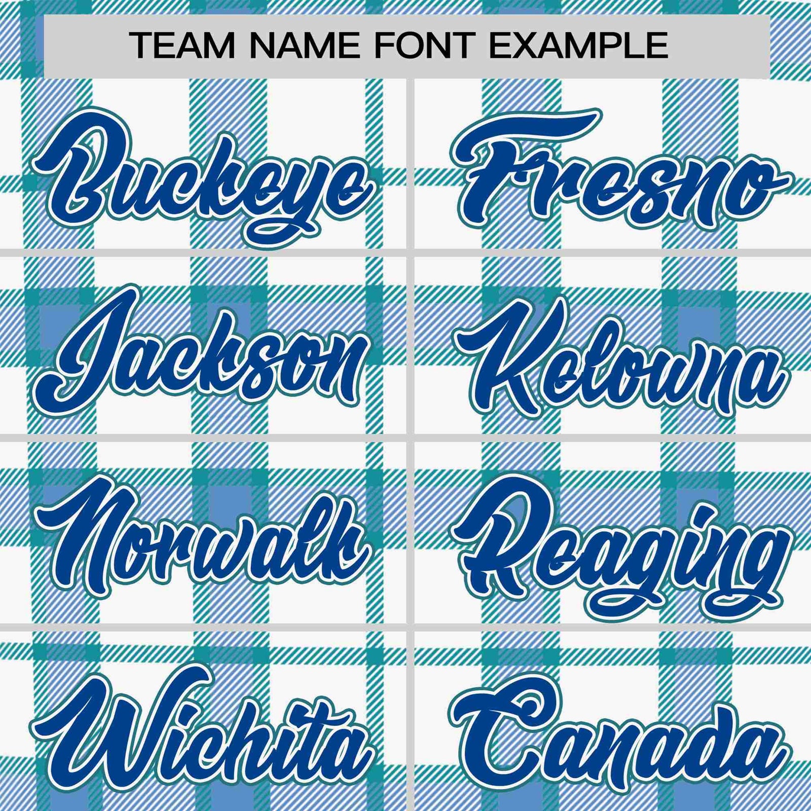 Custom White Light Blue Personalized Plaid Design Authentic Baseball Jersey