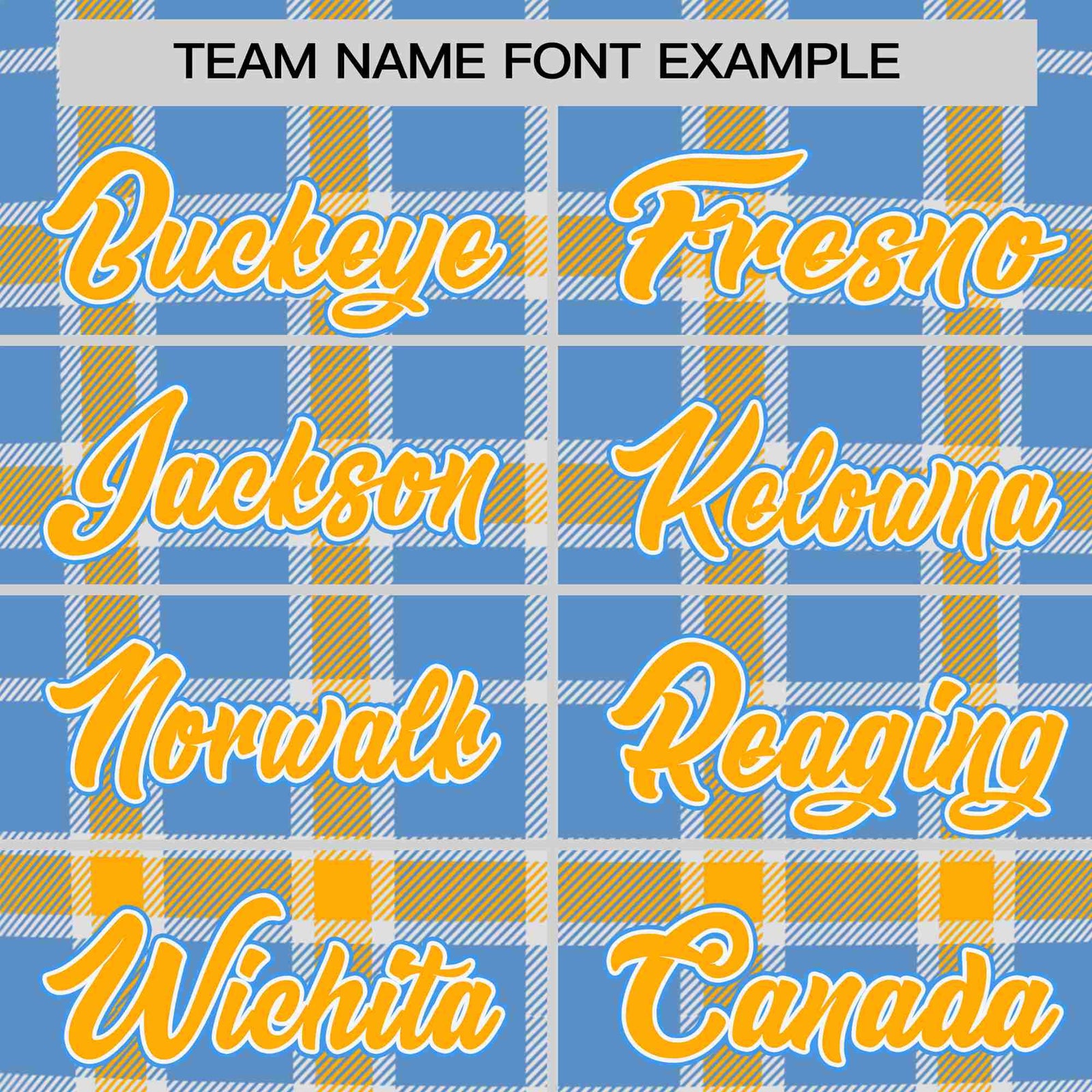 Custom Light Blue Yellow Personalized Plaid Design Authentic Baseball Jersey