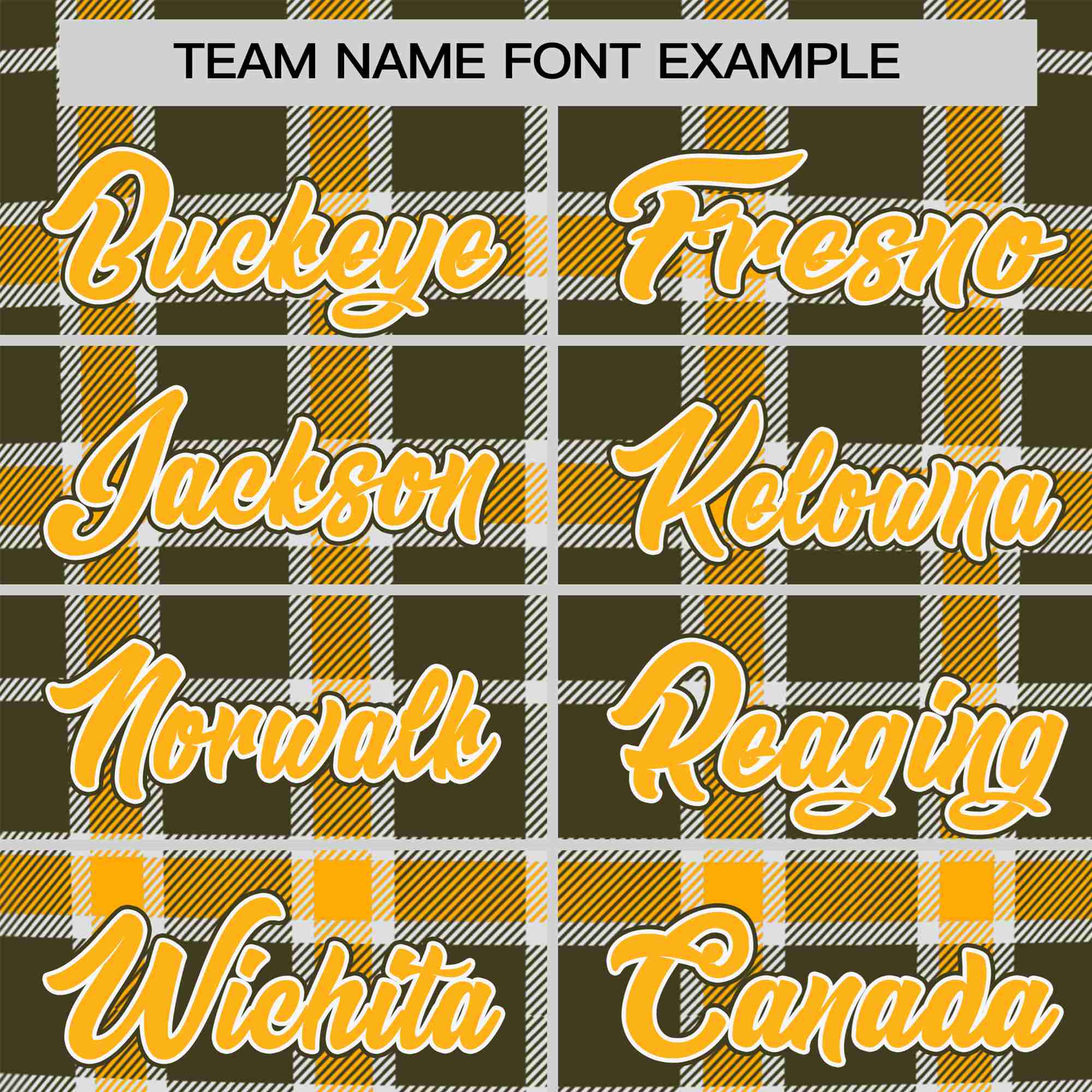 Custom Yellow Dark Gray Personalized Plaid Design Authentic Baseball Jersey