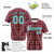 Custom Crimson Aqua Personalized Plaid Design Authentic Baseball Jersey