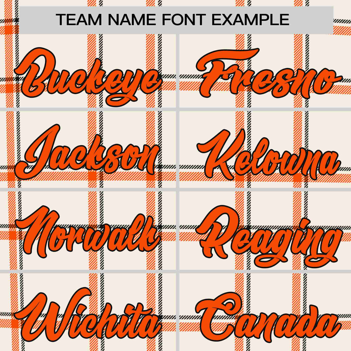 Custom White Orange Personalized Plaid Design Authentic Baseball Jersey