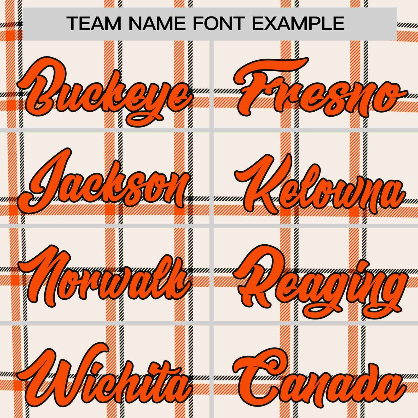 Custom White Orange Personalized Plaid Design Authentic Baseball Jersey