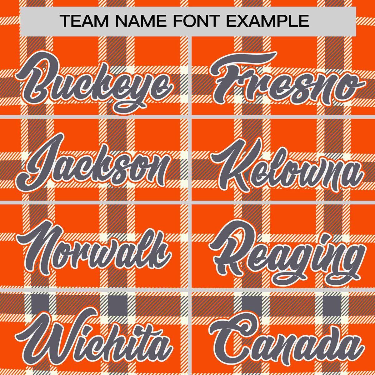 Custom Orange Brown Personalized Plaid Design Authentic Baseball Jersey