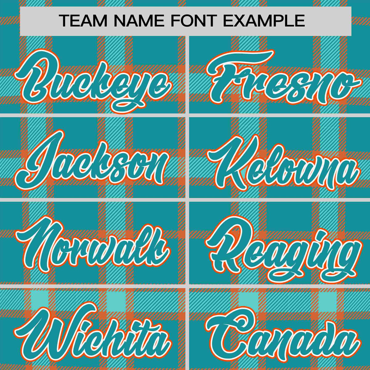 Custom Aqua Green Personalized Plaid Design Authentic Baseball Jersey