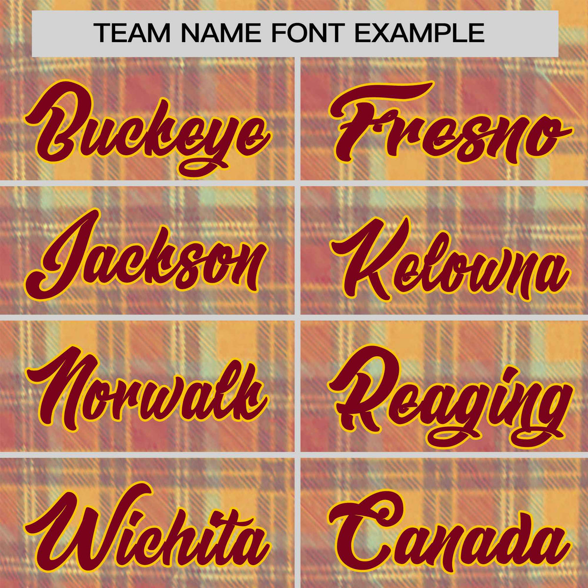 Custom Orange Yellow Personalized Plaid Design Authentic Baseball Jersey