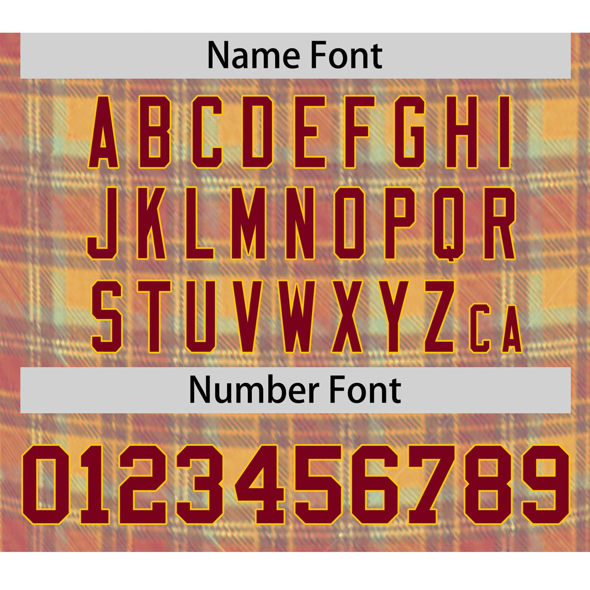 Custom Orange Yellow Personalized Plaid Design Authentic Baseball Jersey