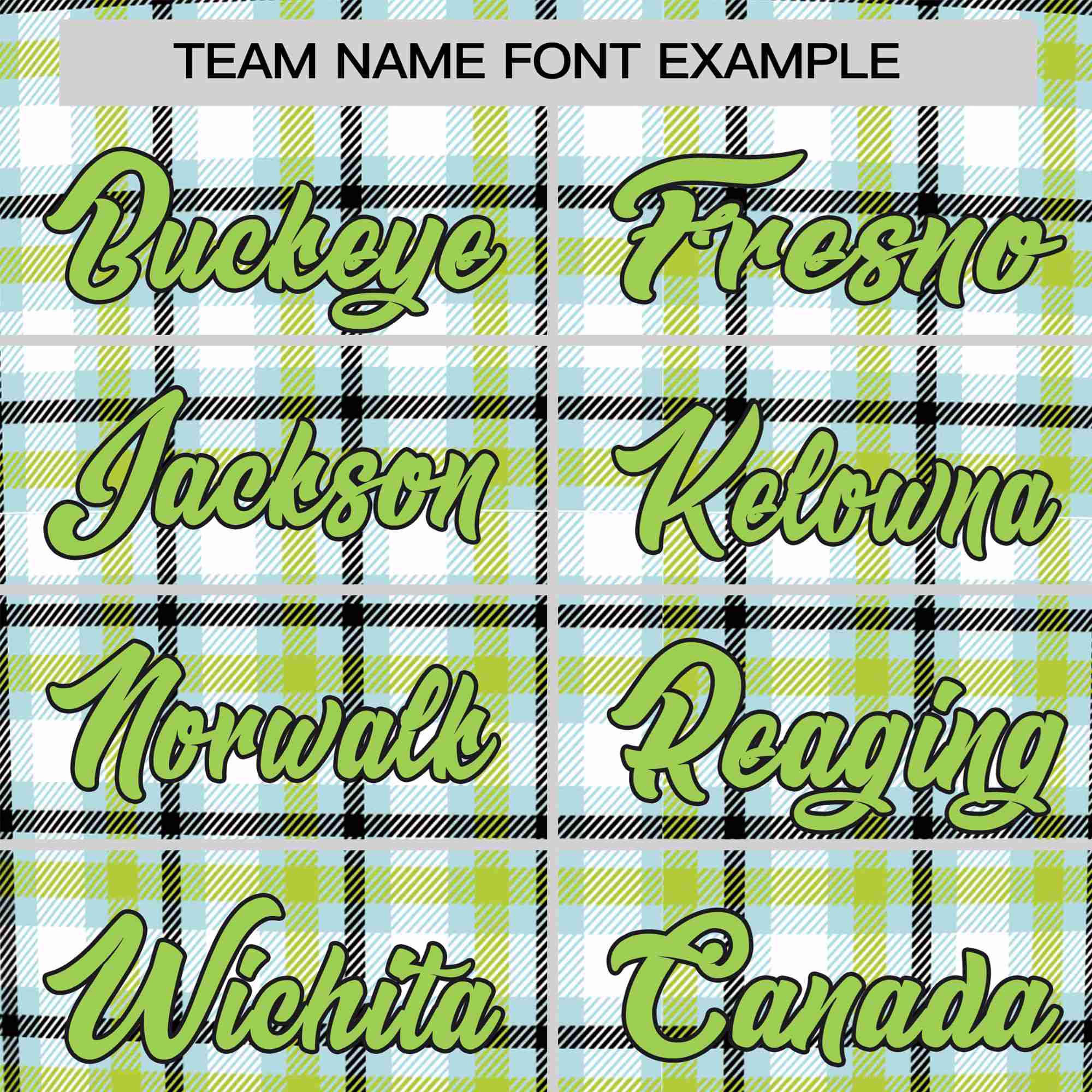 Custom Neon Green Black Personalized Plaid Design Authentic Baseball Jersey