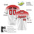 Custom White Red Gradient Fashion Design Authentic Baseball Jersey