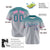 Custom Gray Aqua Gradient Fashion Design Authentic Baseball Jersey