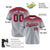 Custom Gray Crimson Gradient Fashion Design Authentic Baseball Jersey