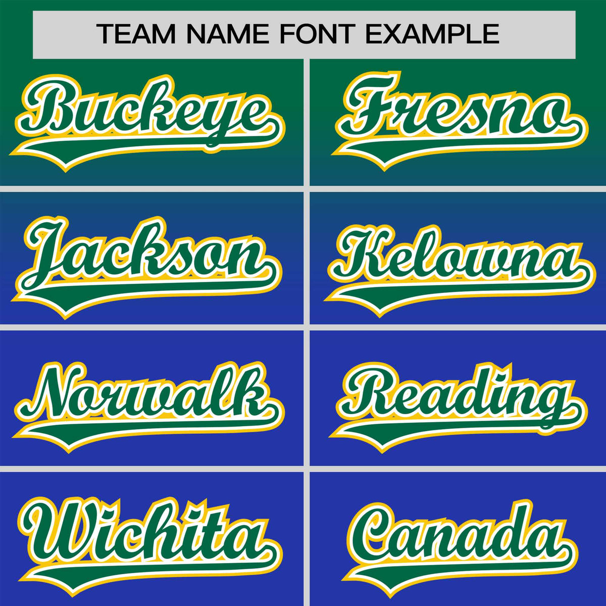 Custom Royal Blue Kelly Green Gradient Fashion Design Authentic Baseball Jersey