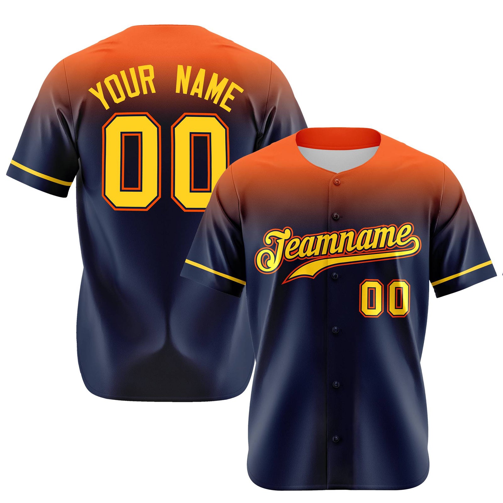 Custom Navy Munsell Gradient Fashion Design Authentic Baseball Jersey