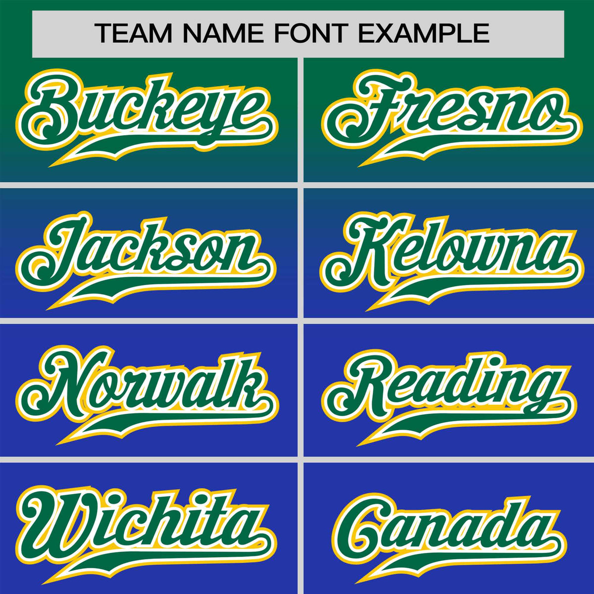 Custom Royal Blue Kelly Green Gradient Fashion Design Authentic Baseball Jersey