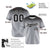 Custom Gray Black Gradient Fashion Design Authentic Baseball Jersey