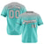 Custom Aqua Gray Gradient Fashion Design Authentic Baseball Jersey