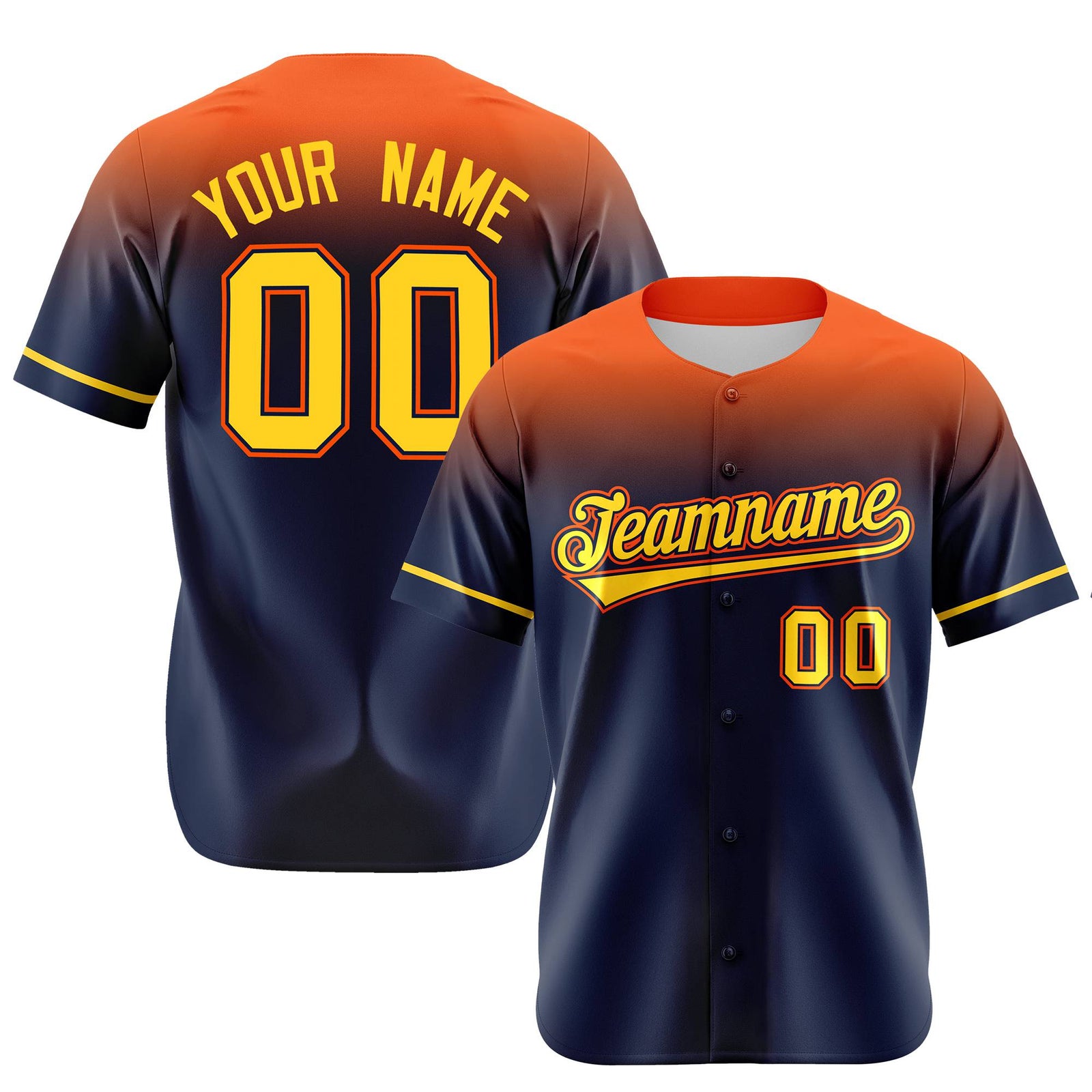 Custom Navy Munsell Gradient Fashion Design Authentic Baseball Jersey