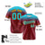 Custom Crimson Aqua Gradient Fashion Design Authentic Baseball Jersey