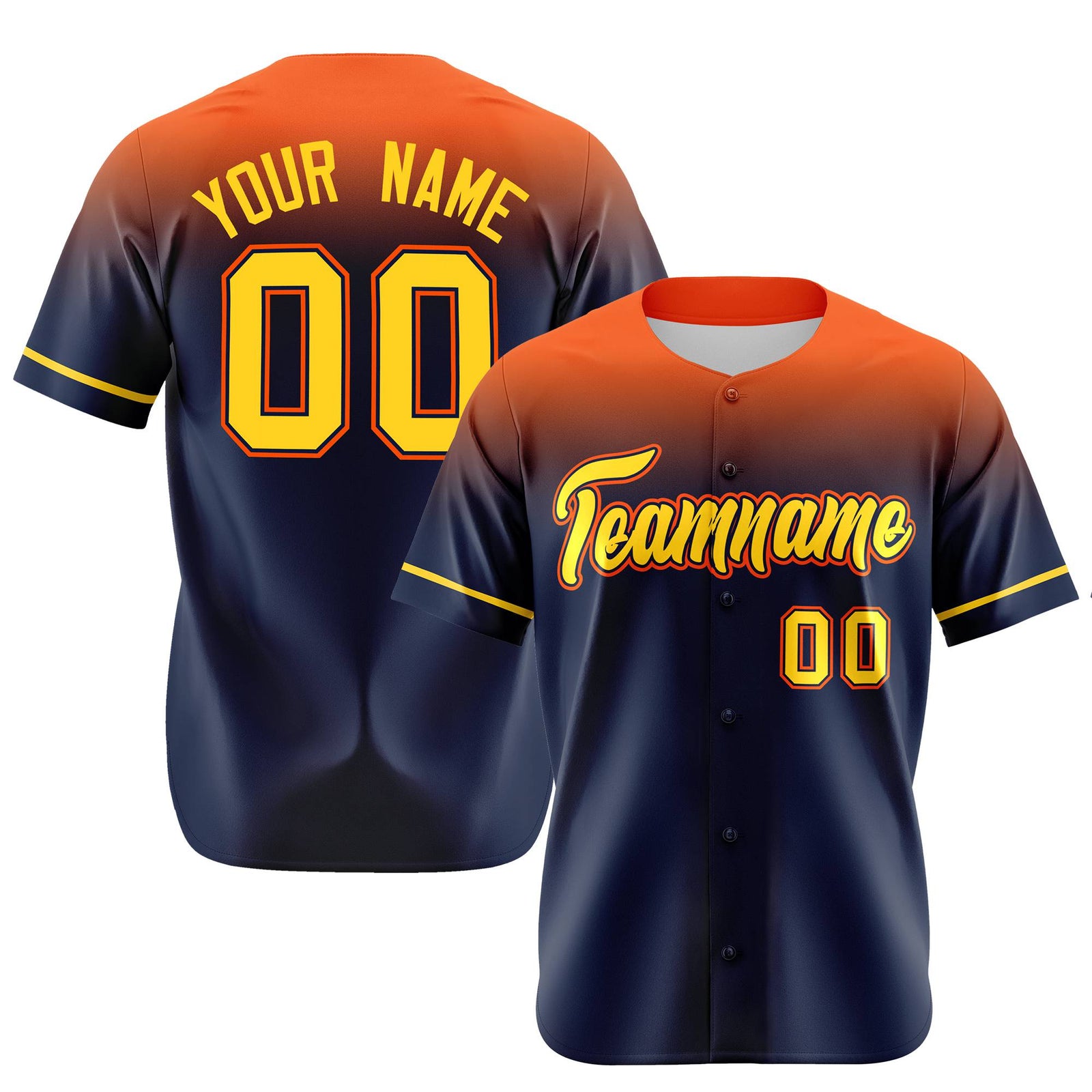 Custom Navy Munsell Gradient Fashion Design Authentic Baseball Jersey