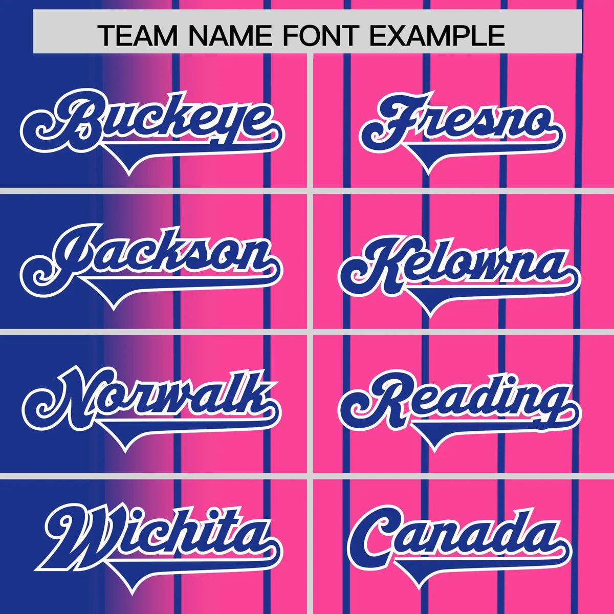 Custom Blue Pink Pinstripe Blue Authentic Baseball Jersey